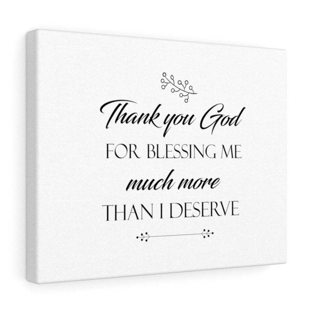 Scripture Sign  Thank You God For Blessing Me Bible Verse Canvas Christian Wall